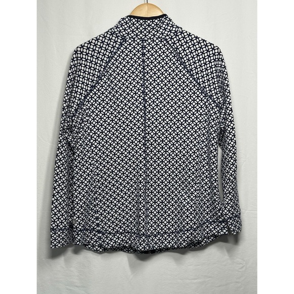 Talbots Women's Full Zip Jacket Sweatshirt Blue & White Size Medium - Picture 5 of 9